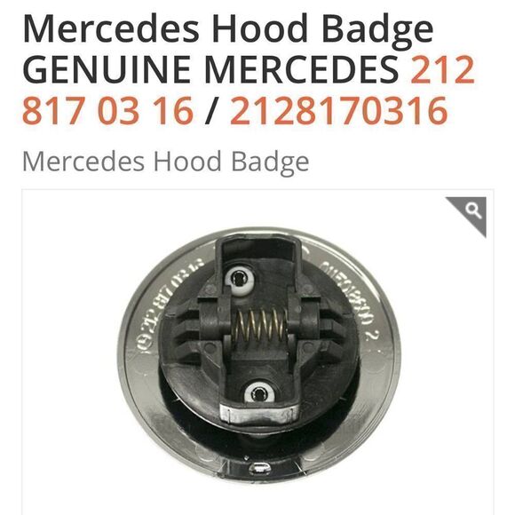 Mercedes OEM Hood Emblem 57mm Chrome and Blue NWT - Picture 2 of 6